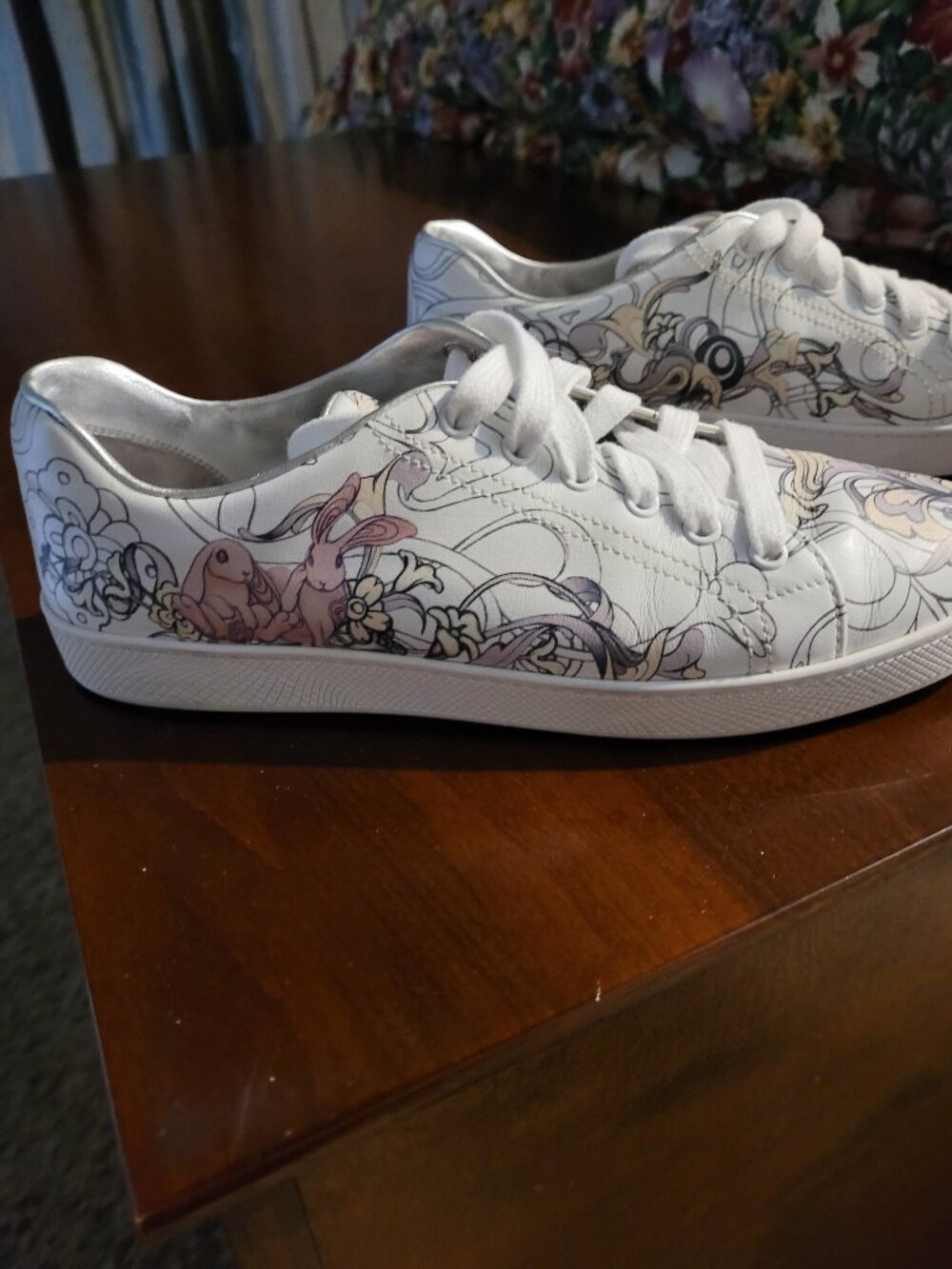 Prada Rabbit Leather Sneakers